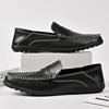 Fashion Men's Loafers Shoes High Quality Leather Men's Comfy Breathable Italian Handmade British Footwear for Men Large Shoes Sizes 46