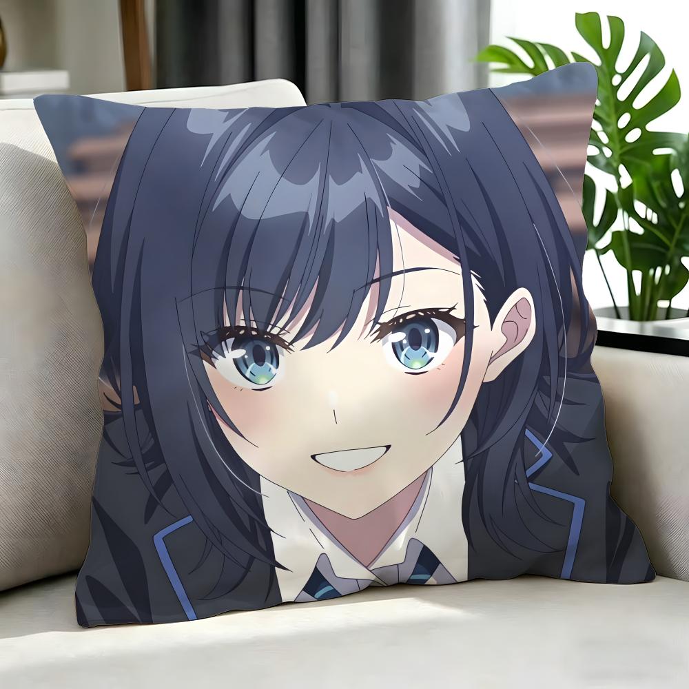 Anime Chitose Is In The Ramune Bottle Cushion Cover Cushion Cover Set 4Pcs 50X50 45X45 40X40 Pillowcase Decorative Sofa Home