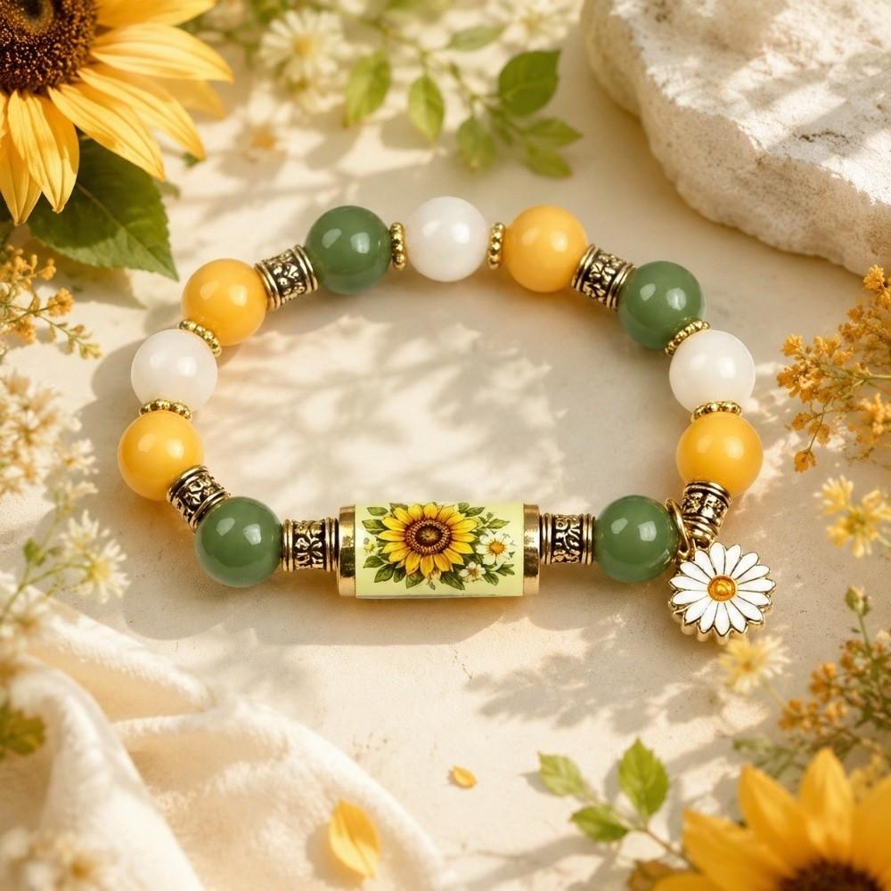 Butterfly Inspirational Bracelet Sunflower Gold Plated Bracelet Casual Outings