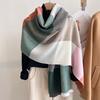 Women Winter Cashmere Scarf  Stripe Pashmina Luxury Brand Shawls and Wraps Bufanda Hijab Travel Stoles Echarpe Warm Blanket