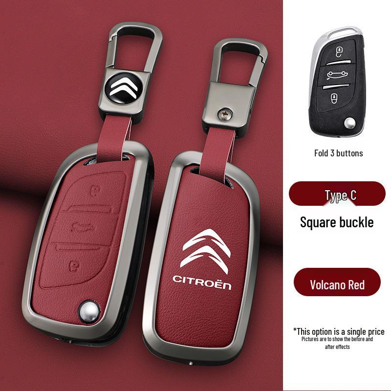 Чехол для ключа Citroen для C4/C5 (2011-2013) Модели - Складная металлическая пряжка-ракушка