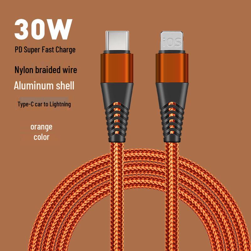 Плетеный кабель для быстрой зарядки PD60W C-to-C для устройств Apple/Huawei TYPEC
