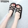 Женская летняя пляжная обувь, домашние тапочки, домашние тапочки, утепленные нескользящие тапочки для спальни и ванной, женские сандалии