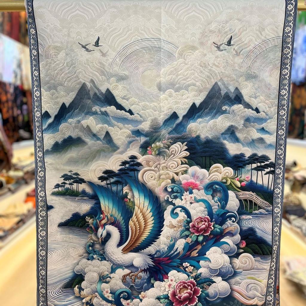 Silk Scarf for Women In Autumn and Winter Warm Fashion Long Scarf for Women In Fashion Imitation Cloud Sausage Flower Radish Scarf for Women