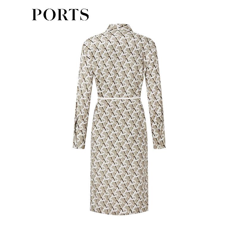 Ports Женское элегантное миди-платье с поясом