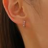 Ins Colored Zircon Earrings And Rings For Women Sweet Cool Mango Star Feather Stud Jewelry