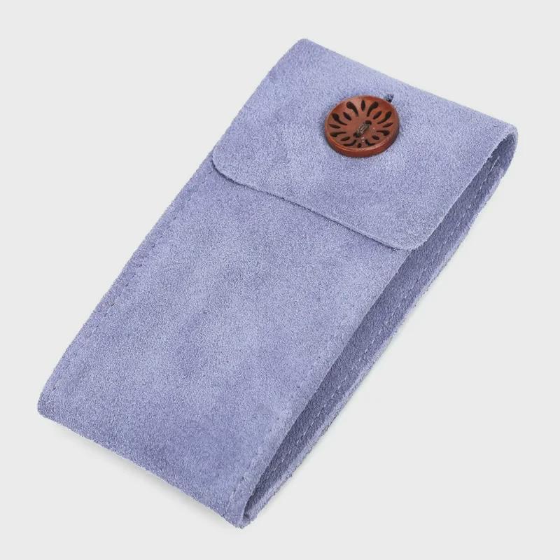 Suede Cowhide Leather Mechanical Watch & Portable Storage Bag