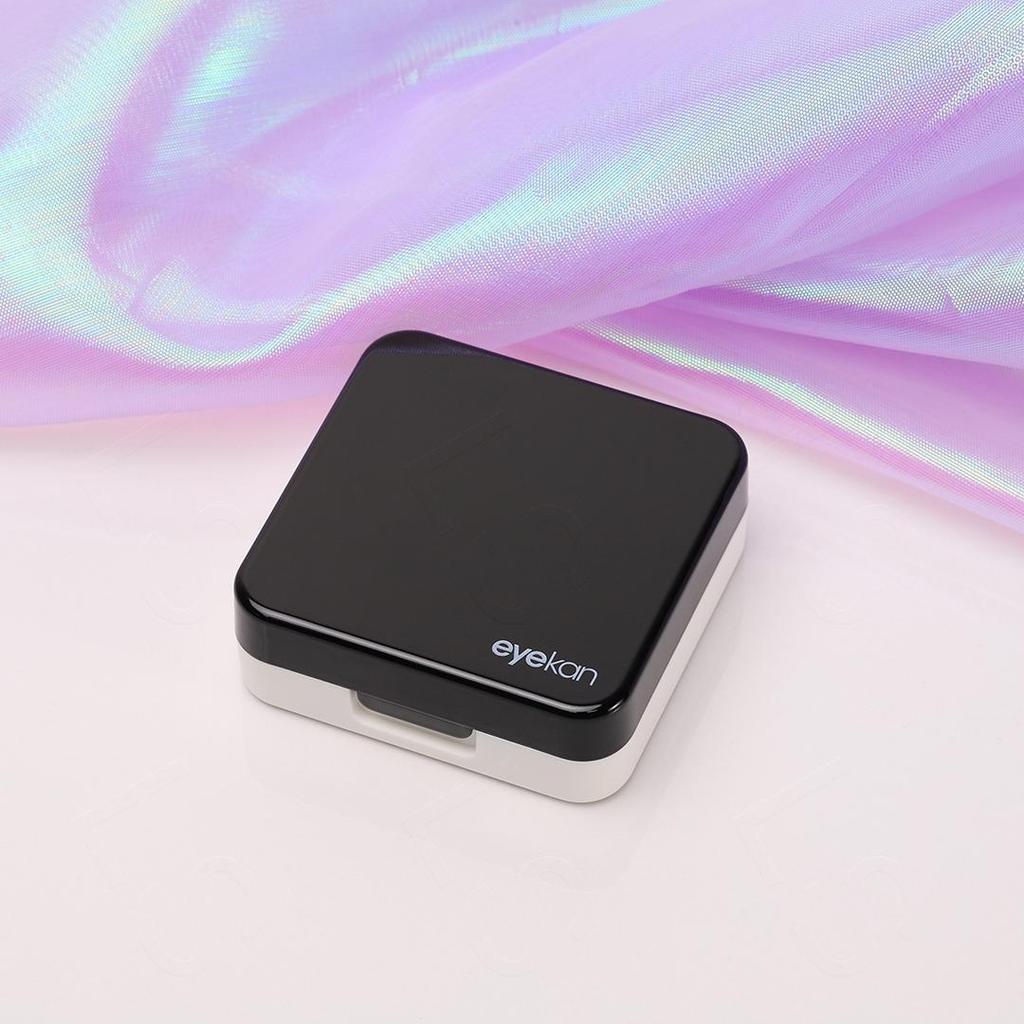 1 шт., светоотражающий чехол, чехол для контактных линз, набор с зеркалом, одноцветный, портативный контейнер для контактных линз, милый дорожный набор, коробка