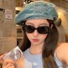 Korean Style Denim Beret Warmth Octagonal Hat Casual Painter Hat  Girl