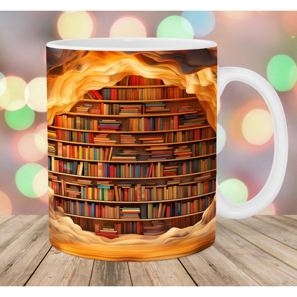 Керамическая кофейная кружка 'Библиотека' новая книжная полка книжный фанат чашка для чая
