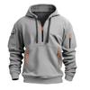 2024 New Multi Pocket Zipper Fleece Hooded Casual Shirt for Men and Women Plus Size Loose Pullover Fashion Sweatshirt Top