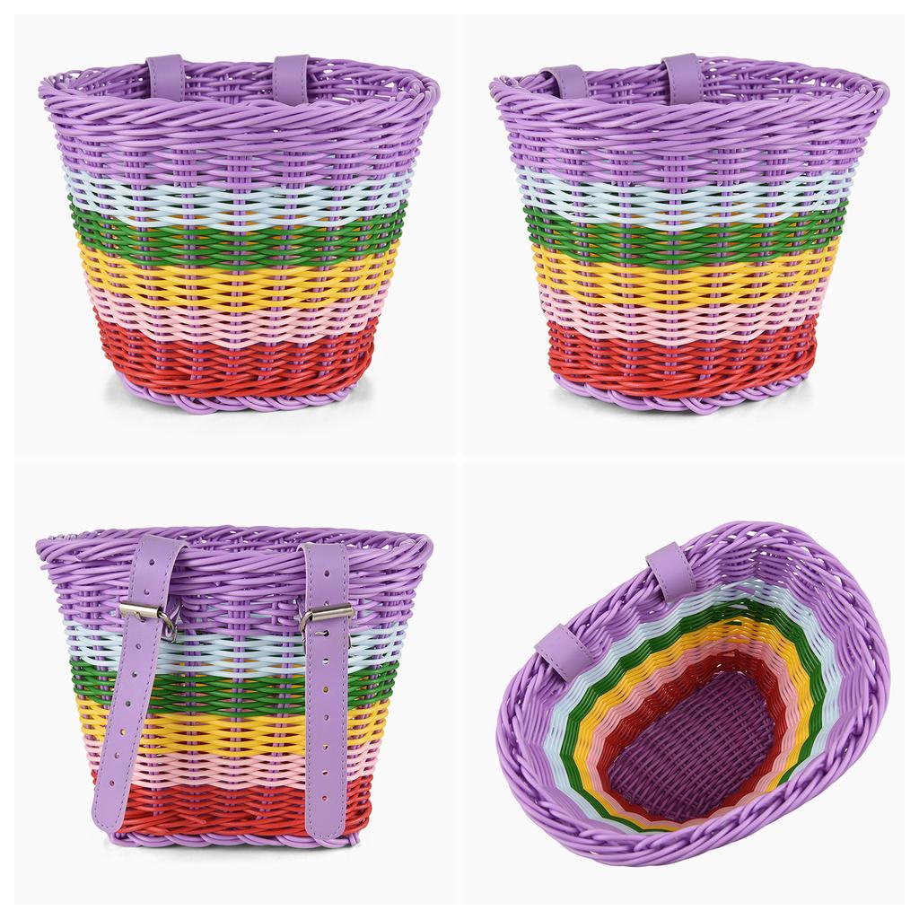 Детская велосипедная корзина для девочек, аксессуары для переднего велосипеда с рулем, растяжки, цикл, возраст 3–13 лет, сделай сам