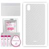 apgo Protective Skin Sticker for the Back Compatible with Wiko Y61, Wrap Film, Foil, Vinyl - Pattern Transparent Carbon