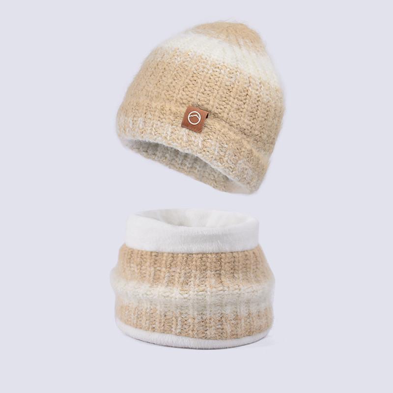Childrens Knit Beanie Hat Set With Windproof Ear Protection For Winter Outdoor Use