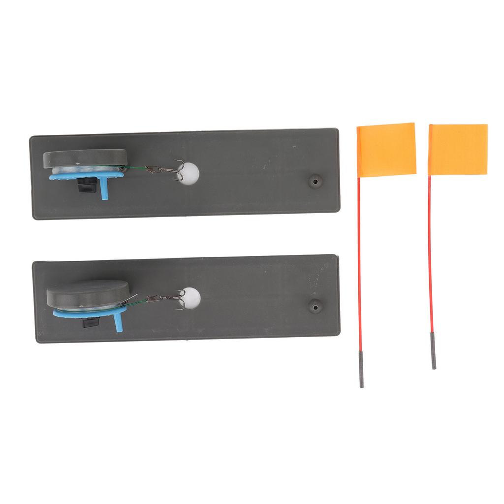 2 шт. Автоматическая плавающая удочка для подледной рыбалки с маркером-флагом, устойчивая, портативная, с наконечником для подледной рыбалки