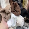 Женский приталенный двусторонний плюшевый топ с U-образным вырезом - с длинным рукавом, теплая одежда на осень/зиму, коллекция 2025