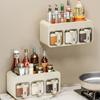 Seasoning Storage Rack Wall Mounted Adjustable Spice Organizer Multi-compartment Spice Container Kitchen