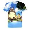 Новый дизайн, футболка с принтом Тоторо для мужчин, летняя повседневная интересная футболка с аниме, одежда с коротким рукавом и круглым вырезом для подростков