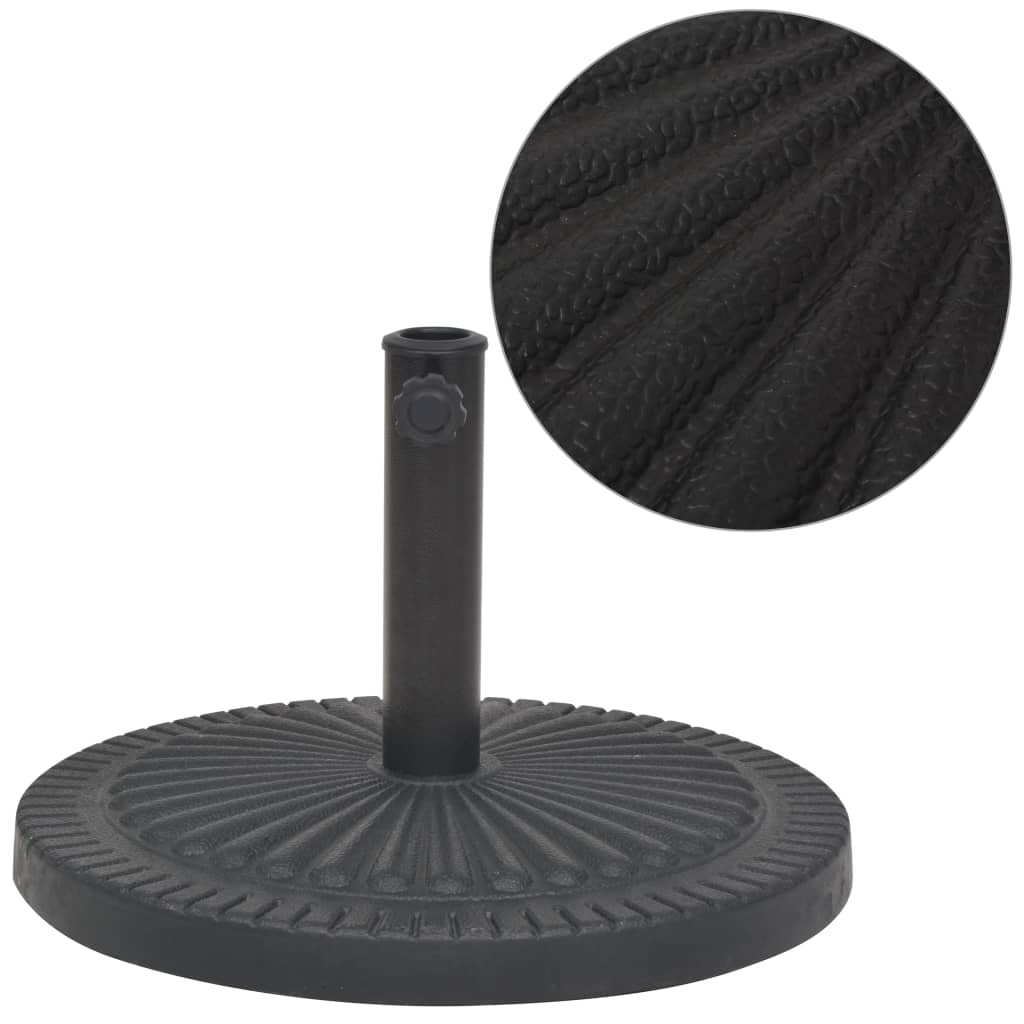 Umbrella Stand Resin Round Black 29 kg