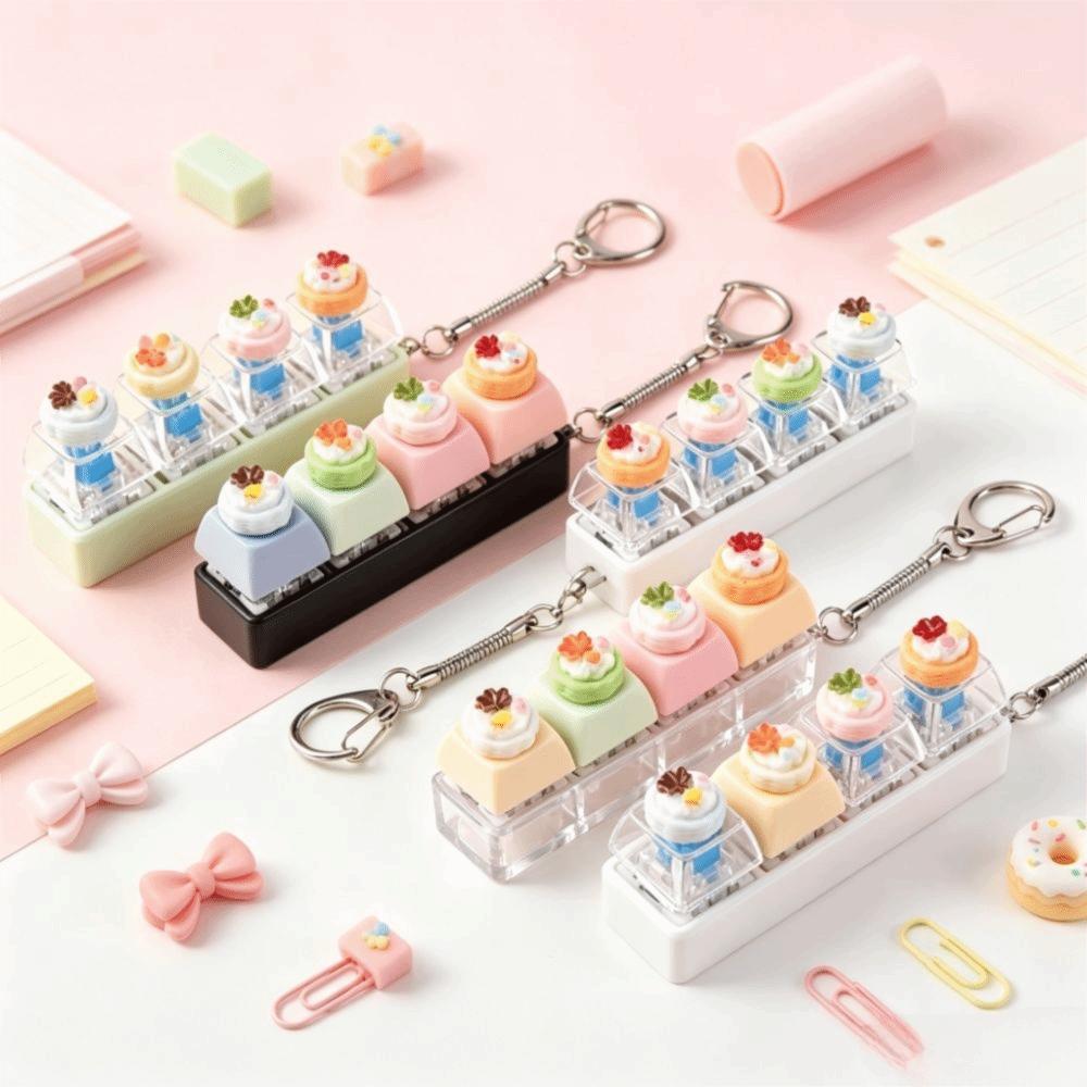 Pass The Time Keycap Fidget Keychain Mechanical Click Button Keycap Keychain Daily Use