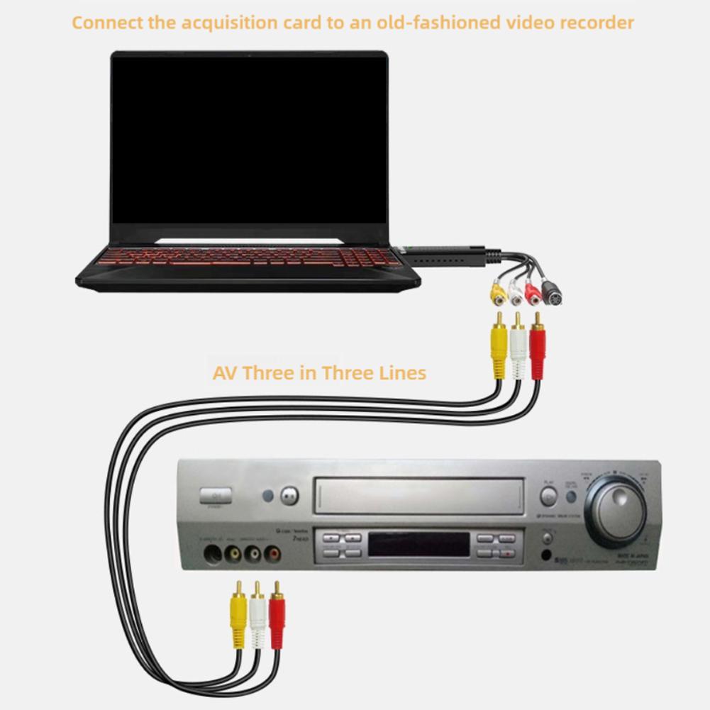 Single USB Capture Card Av Signal Converter Monitoring Video One Camera Capture Capture Way Car D8I7