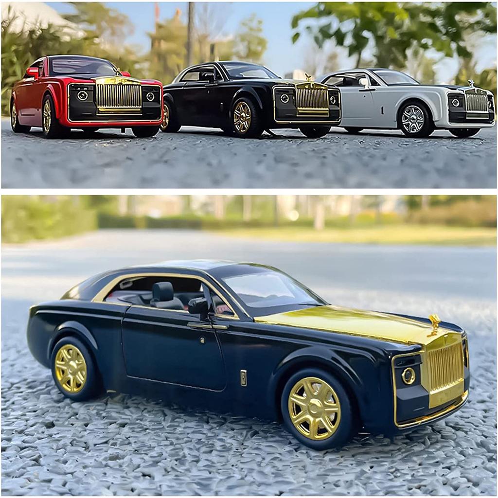 1:24 Scale Sweptail Model Car,Pull Back Vehicle Simulation Panoramic Sunroof Toy Die-cast Car,Opening Door Vehicle Collectible Decorations