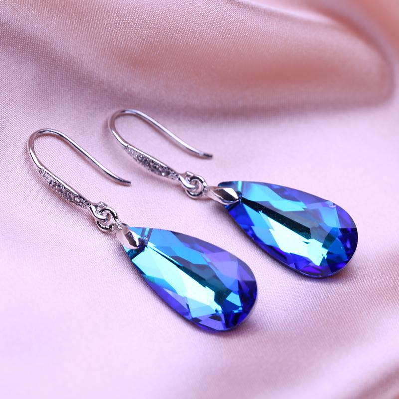 KNIKOO Геометрические длинные серьги для женщин, модные серьги-капли, ювелирные изделия для свадебной вечеринки, подарки, серьги-капли