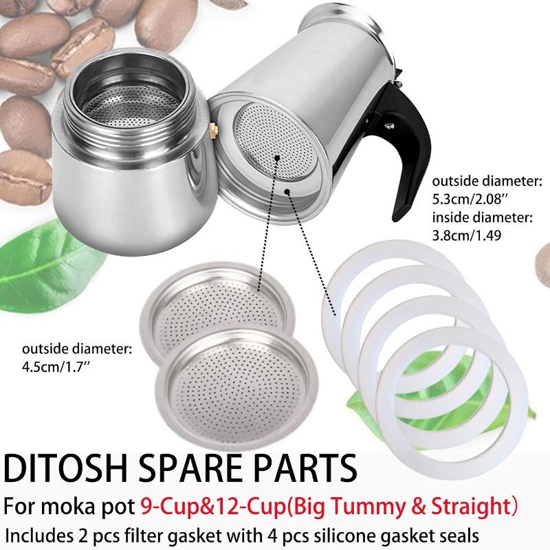 Coffee Rubber Ring Gasket Filter Kit Gasket Seal Silicone Rubber for Moka Pot Espresso Machine Parts