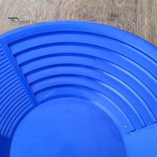 Ручной лоток для промывки, мощный, с тремя канавками, лоток для разведки редких металлов, портативный, легкий, круглый, пластиковый, просеивающий инструмент