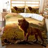 Tiger Duvet Cover Set Twin for Boys Men Wild Animal Printed Bedding Set Animal Polyester Comforter Cover Double Queen King Size
