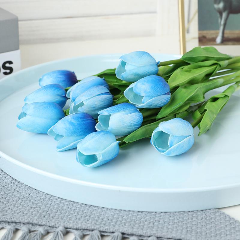 5 шт., мини-тюльпан из искусственной кожи, имитация цветка, свадебной вечеринки, праздника, украшения дома, имитация растения, искусственные цветы, ins, стиль, сенсорный тюльпан