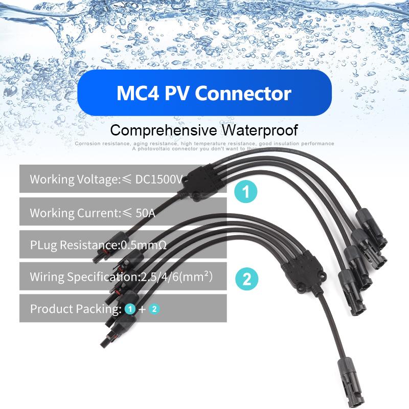 2Y 3Y 4Y PV-разъем параллельное соединение солнечная система PV Y-тип ответвления адаптер кабельный разъем панели солнечных батарей с 1000 В 30 А