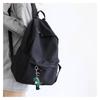 Travel School Bag Versatile Solidcolor Largecapacity Backpack Black Unisex