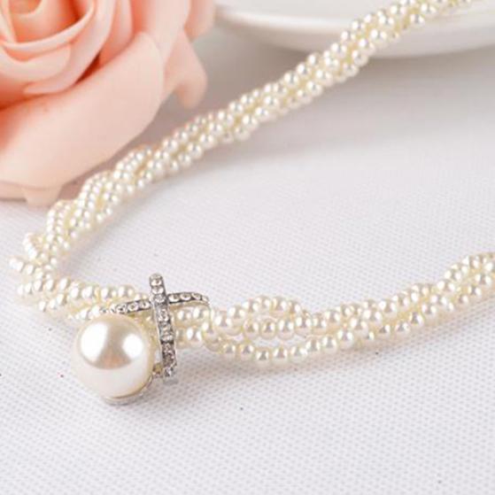 Женская мода кулон-цепочка колье из искусственного жемчуга массивное ожерелье ювелирные изделия