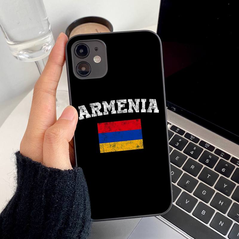 Чехол для телефона с армянским флагом Армении для iPhone 13 8 7 6S Plus X 5S SE 2020 XR 11 12 mini pro XS MAX