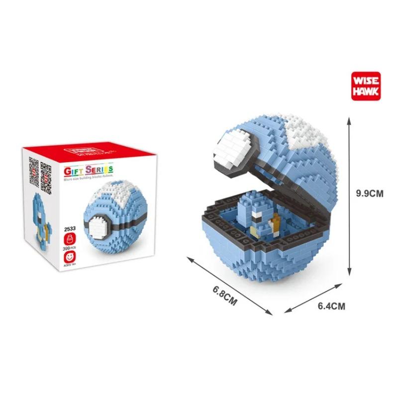 Мяч микро строительные блоки Пикачу Иви Чармандер Psyduck Magikarp Lapras DIY мини-кирпичные фигурки игрушки для детей