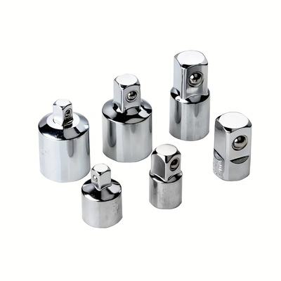 6pcs Ratchet Wrench Socket Converter Sleeve Head Adapter 1/2 " To 3/8" To 1/4 "stainless Steel To 1/4" To 1/2 "to 3/8"