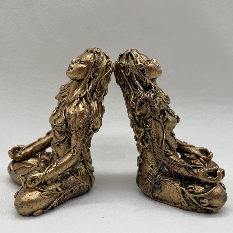 1/2 шт. Статуэтка Мать-Земля Мини Гайя Фея Богиня Исцеление Чакры Медитация Декоративная Фигурка Домашний Декор