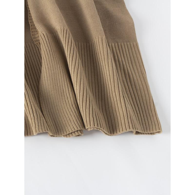 Женский весенне-летний кардиган с приталенным воротом, длинный рукав, круглый вырез, вязаный свитер