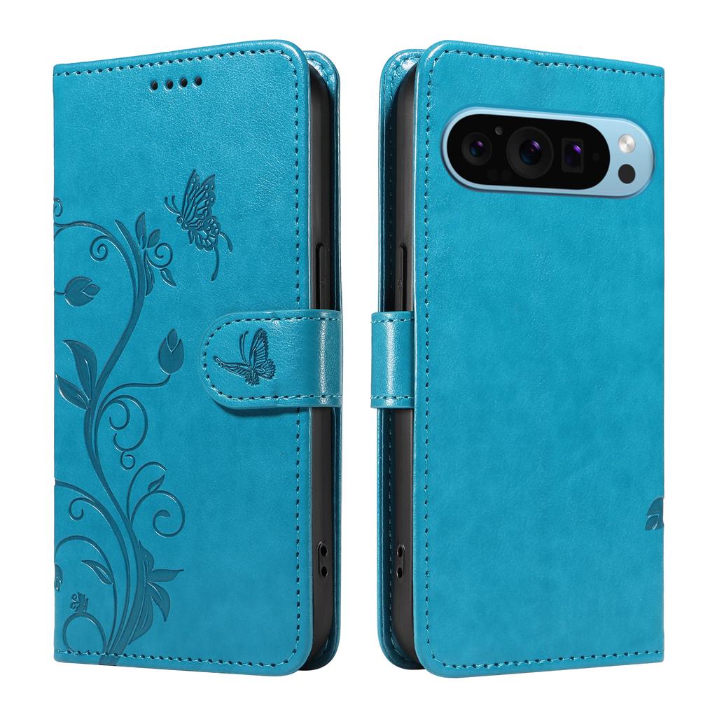 For Google Pixel 9 Pro/Google Pixel 10/Google Pixel 10 Pro/Google Pixel 9 PU Leather Cases Flower Pattern Wallet Stand Phone Cover with Strap