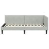 Corner Bed Frame with Headboard Light Grey 80 cm x 200 cm Velvet