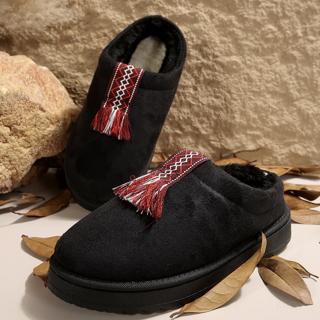 Размер 44 зимние сапоги женские зимние кашемировые теплые толстые подошвы без каблука покрытые волосами полутапочки хлопковая обувь кашемировые теплые сапоги
