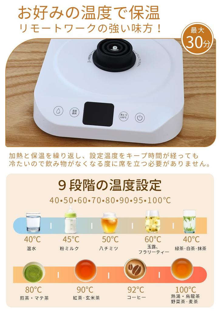 IwaiLoft Электрическая термостойкая стеклянная LED-подсветка для кафе, электрическая, температура, быстрый автоматический нагрев воды, кофе, стакан для купания, кипячение воды, пустой