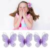 30pcs Wired Mesh Glitter Butterflies with Artificial Gem DIY Handmade Crafts for Weeding Party Home