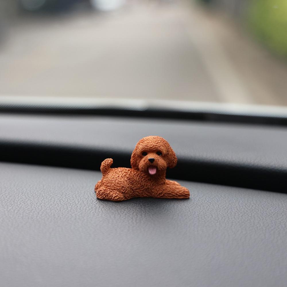 Resin Crafts Mini Animal Ornament Puppy Model Dog Action Figures Poodle Dog Figures  Kids Toys
