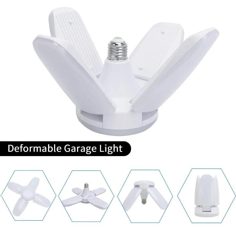 E27 LED Bulb Fan Blade Lamp AC85-265V 28W Foldable Led Light Bulb Lampada For Home Ceiling Light Small Garage Light