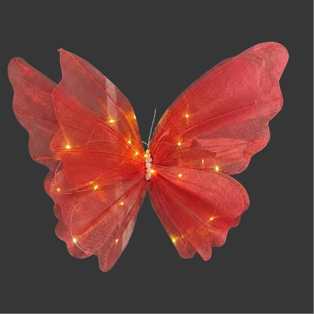 50CM Butterfly Strip Light Silk Material Luminous Decoration Sparkling Yarn Flower Spring Party