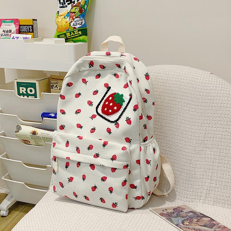 Большая вместимость школьного рюкзака с фруктовым узором