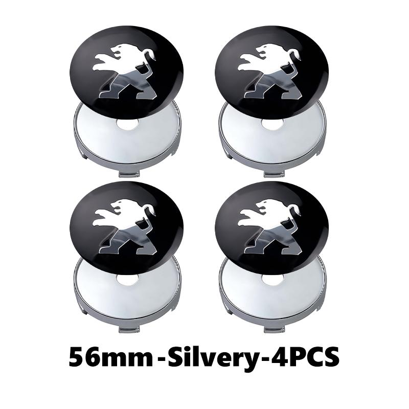 For Peugeot 4pcs Car Wheel Hub Center Cover Tire Rim Cap Decoration Sticker 206 307 308 3008 207 208 407 508 2008 5008 107 106