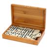 Double Six Dominoes Set Entertainment Recreational Travel Game Toy Black Dots Dominoes